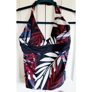 Nike 8 Women's Swim Sport Tankini‎ Activewear Top Padded Retail $44